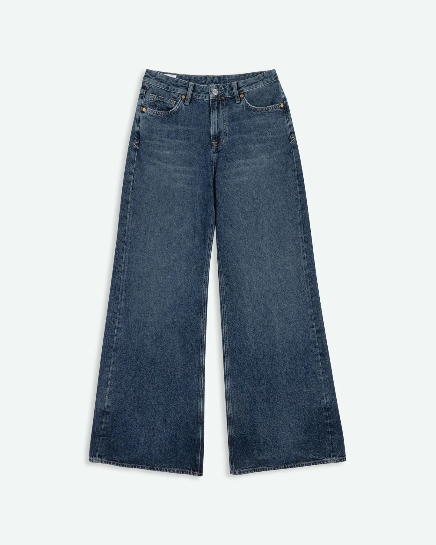 Kings of Indigo Damen vegan Jeans Flare Tiy Zintare Dunkel – Ansicht 2