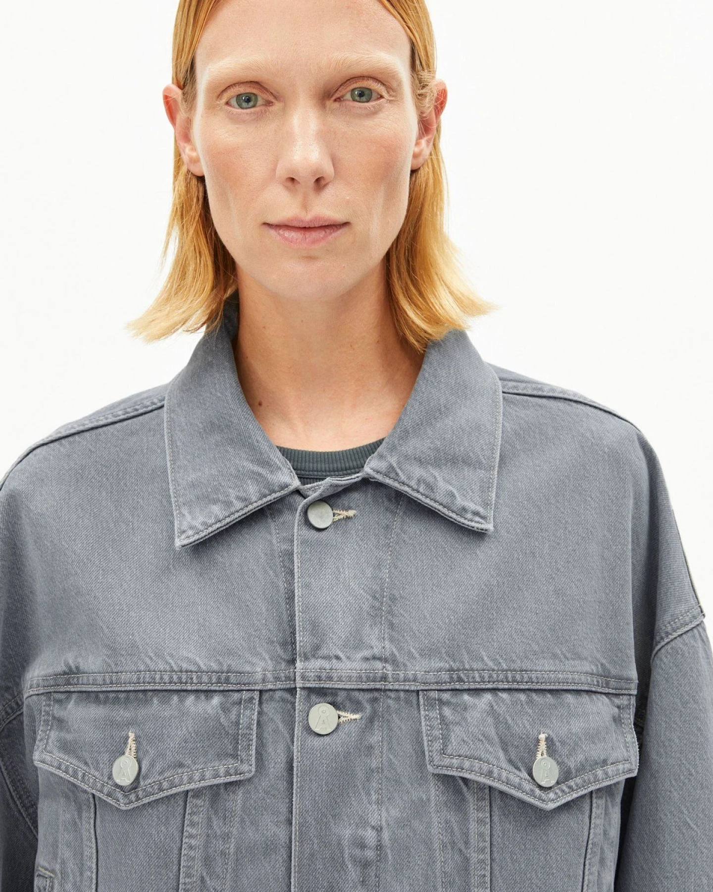 Jeansjacke Paasithe Tencel Grau – Ansicht 4