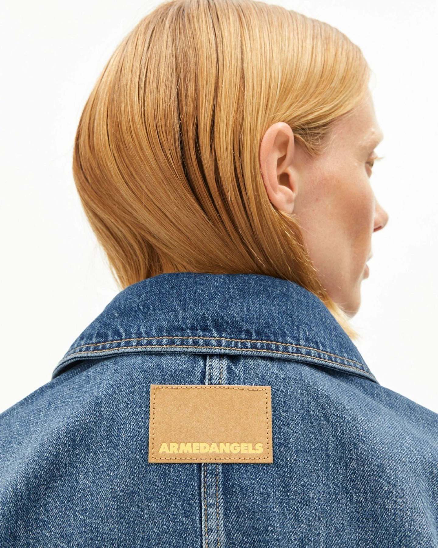 Jeansjacke Draapy Tencel Blau – Ansicht 3
