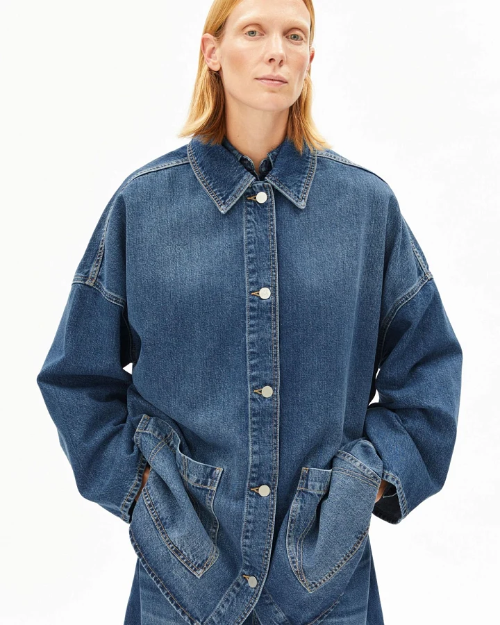 Jeansjacke Draapy Tencel Blau