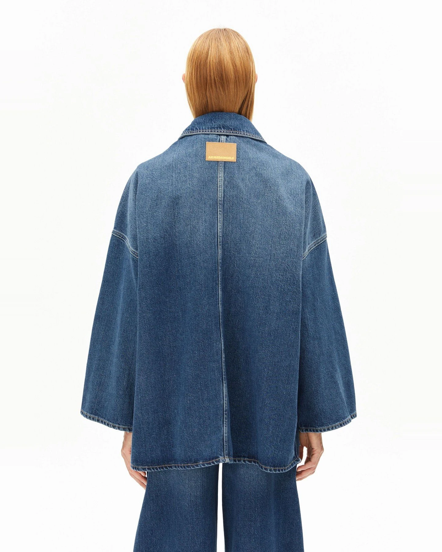 Jeansjacke Draapy Tencel Blau – Ansicht 4