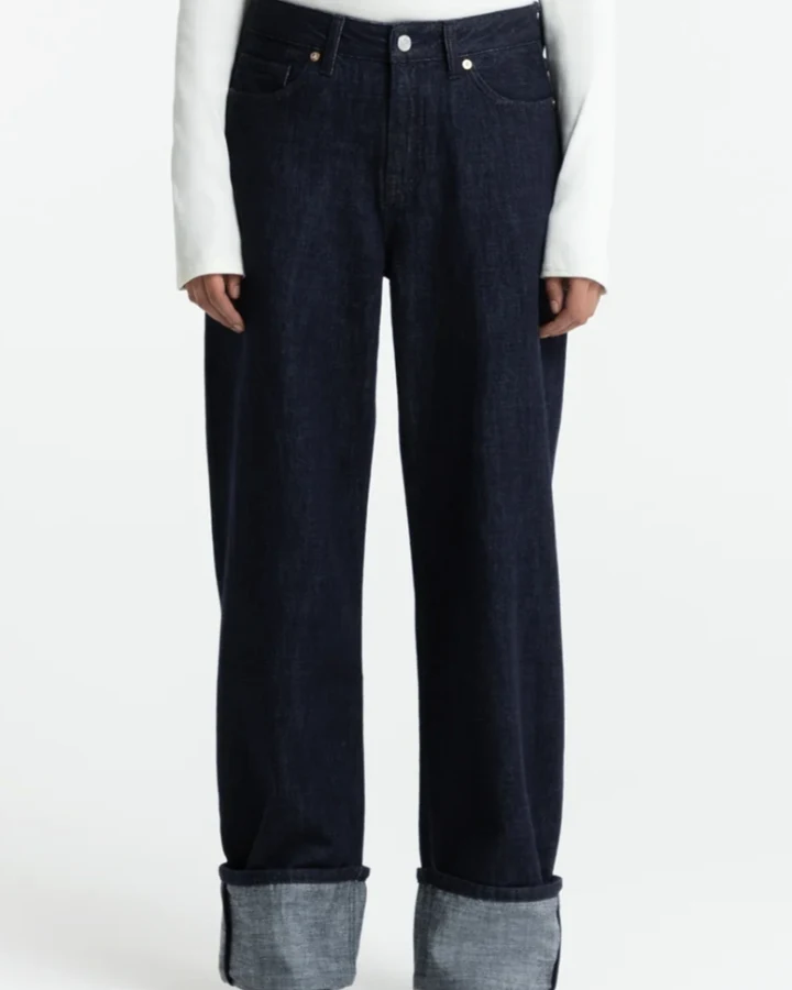 Kings of Indigo Damen vegan Jeans Joan Turnup Suse Rinse