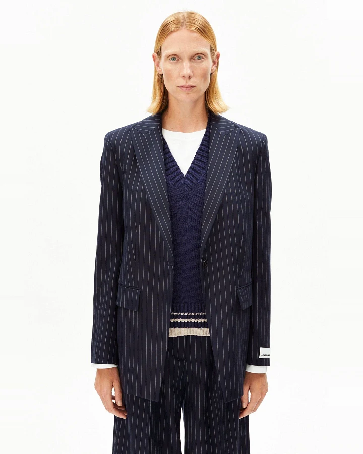 Blazer Mikulaa Pinstripe Blau