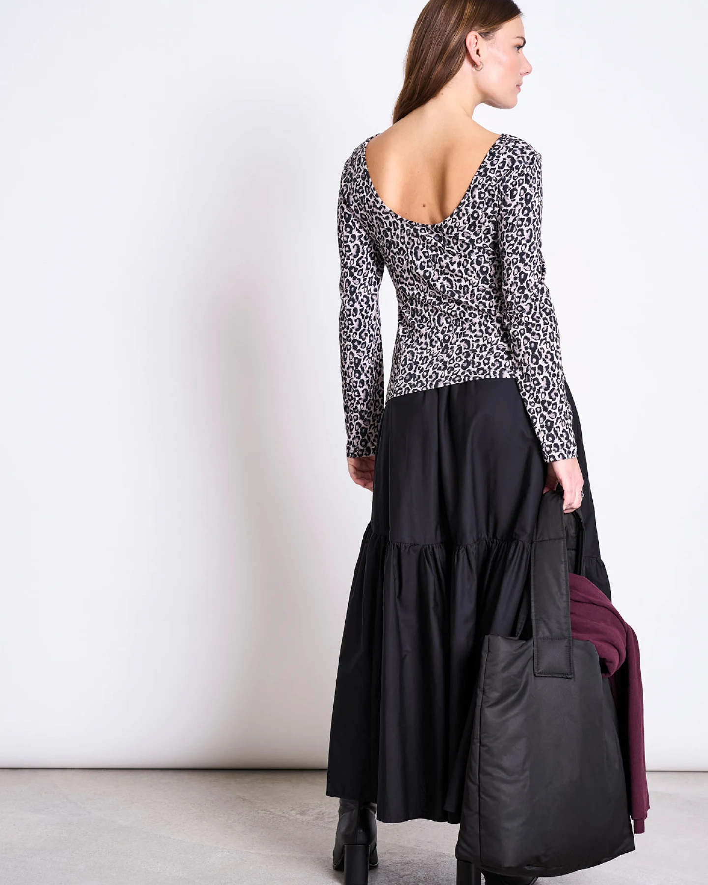 JAN 'N JUNE Damen vegan Langarm Ballerina Leon Leo Print – Ansicht 2