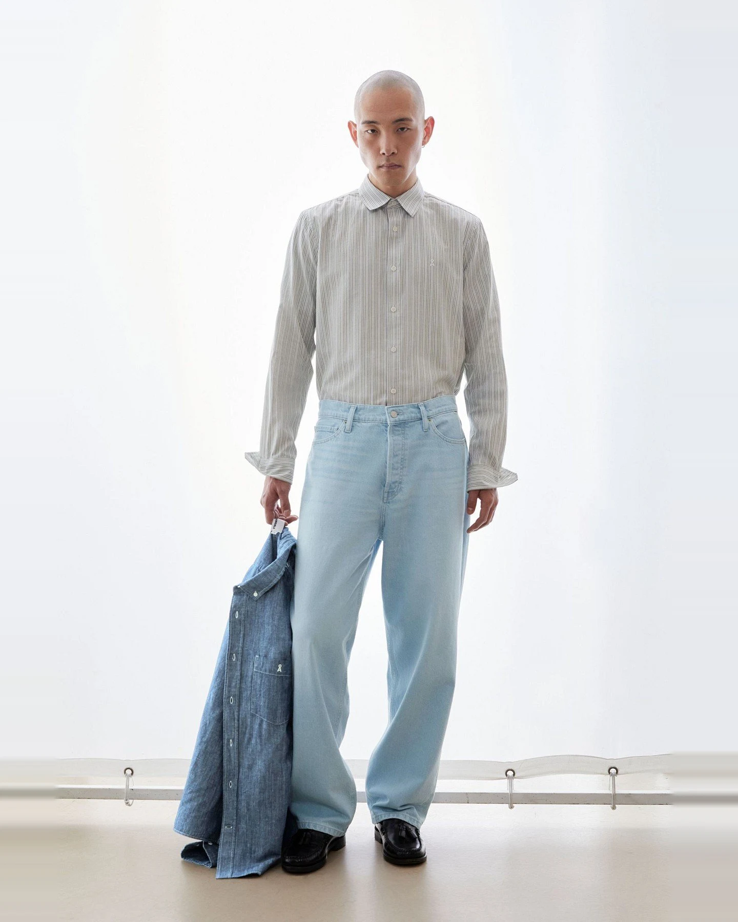 Hemd Stripe Long Grün – Ansicht 2