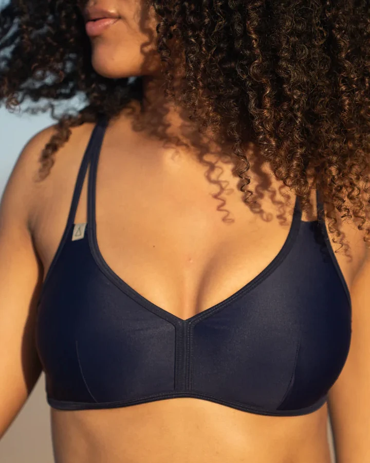 Inaska Damen vegan Bikinioberteil Multiway Chill Dunkelblau