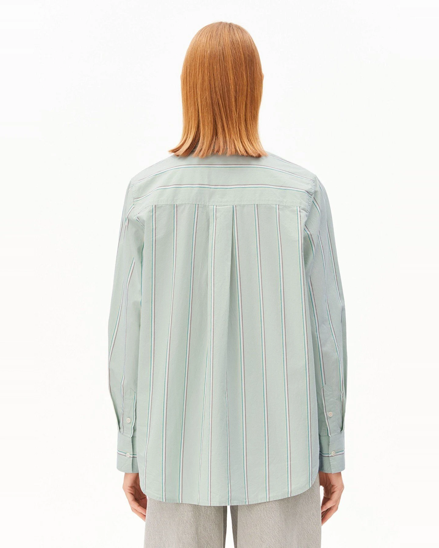 Bluse Loose Stripe Hellgrün – Ansicht 3
