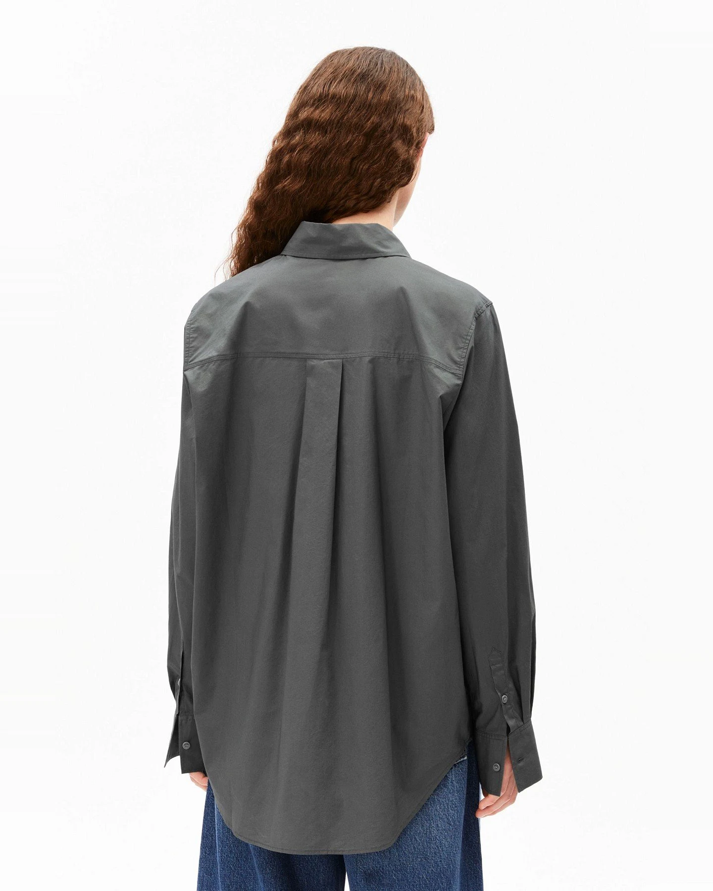 Bluse Poplin Grau – Ansicht 3