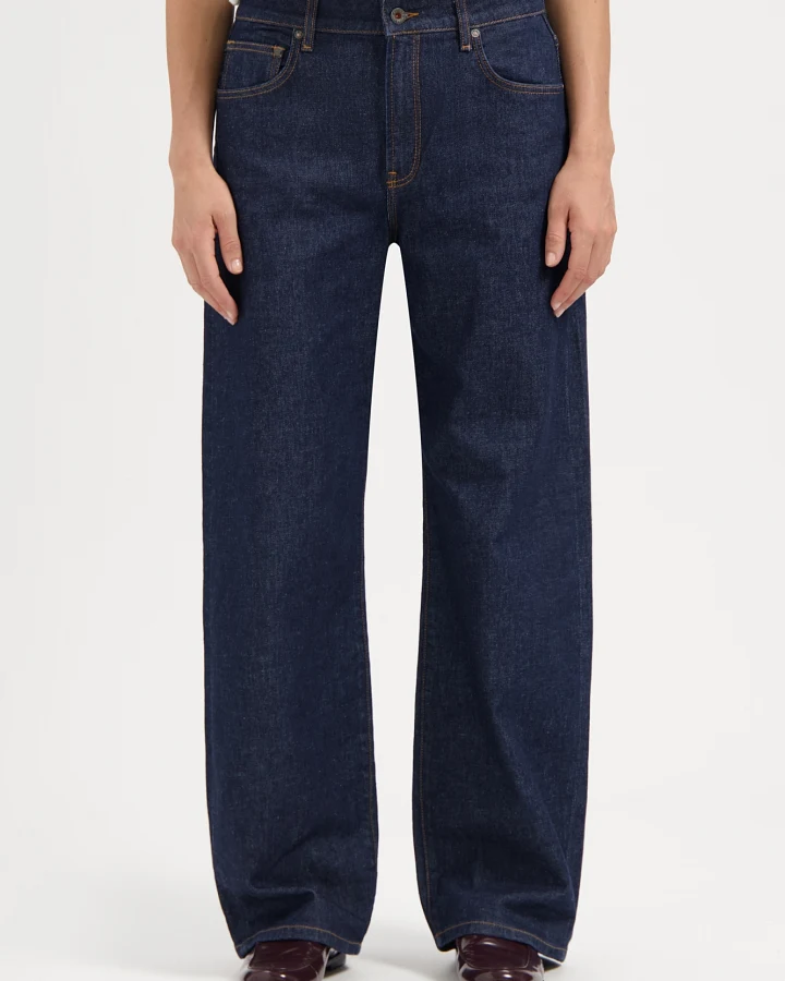 Kuyichi Damen vegan Jeans Lucy Loose Eflow Rinse