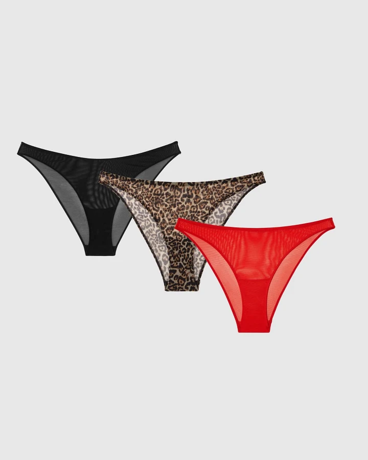 Understatement Damen vegan Multipack 3x Slips Mesh Multicolor