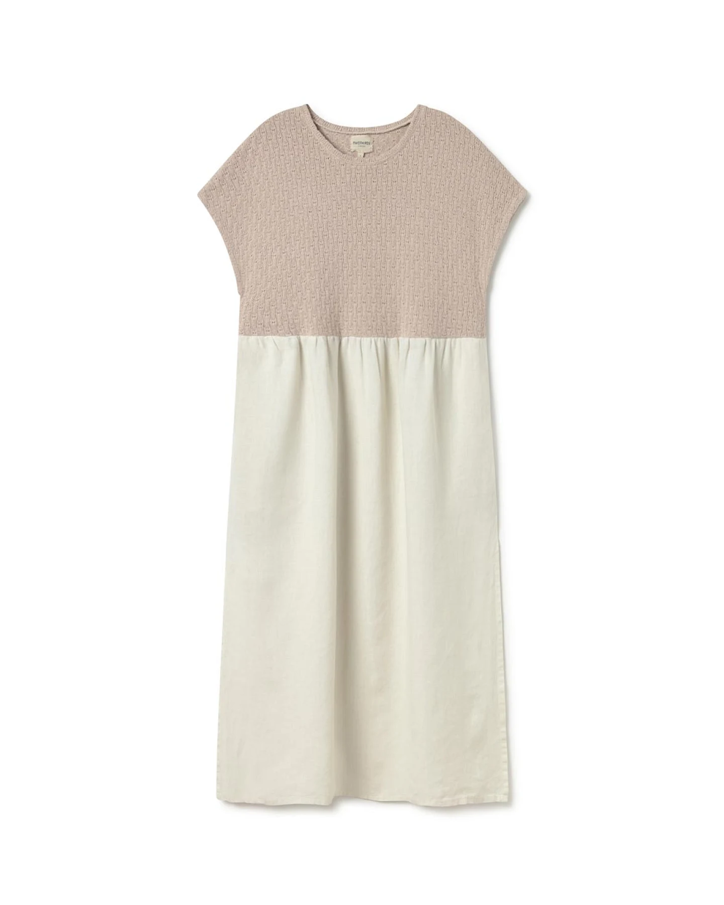 TWOTHIRDS Damen vegan Kleid Kualoa Neutral Bicolour – Ansicht 2