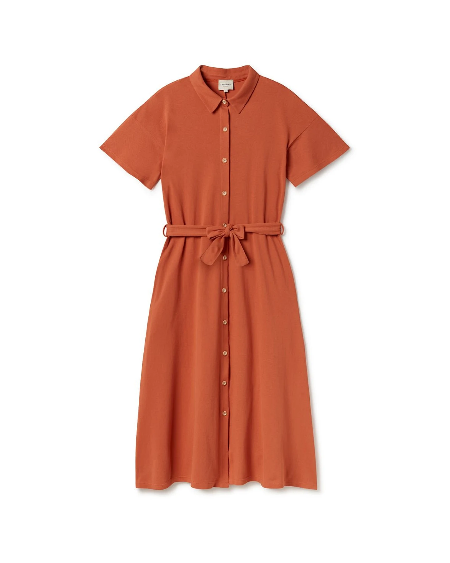 TWOTHIRDS Damen vegan Kleid Drangey Orange – Ansicht 2
