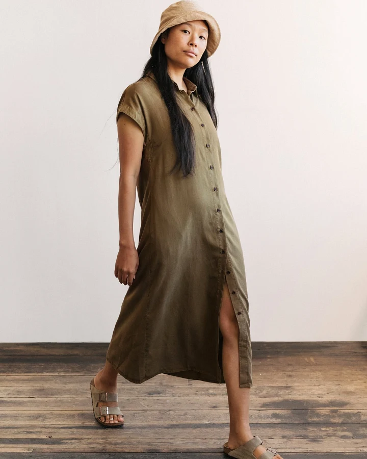 TWOTHIRDS Damen vegan Kleid Takamaka Olive