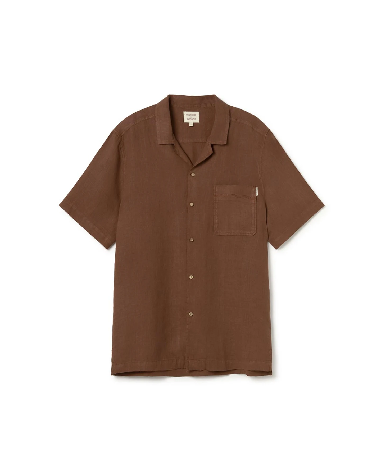 TWOTHIRDS Herren vegan Hemd Makakilo Mocha Braun – Ansicht 2