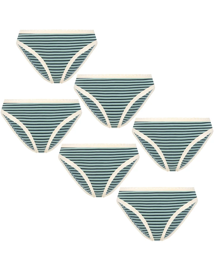 Albero Natur Damen vegan Multipack 6x Slips Agave Und Navy
