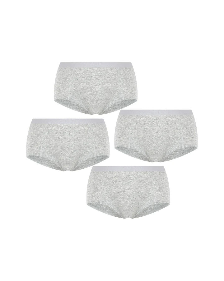 Albero Natur Damen vegan Multipack 4x Slips Hellgrau