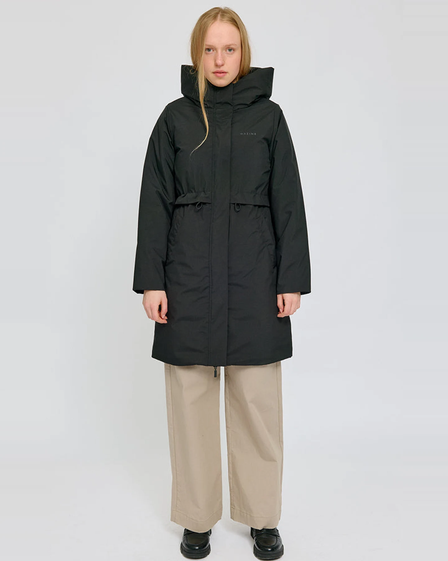 Mazine Damen vegan Parka Basic Gepolstert Schwarz – Ansicht 2