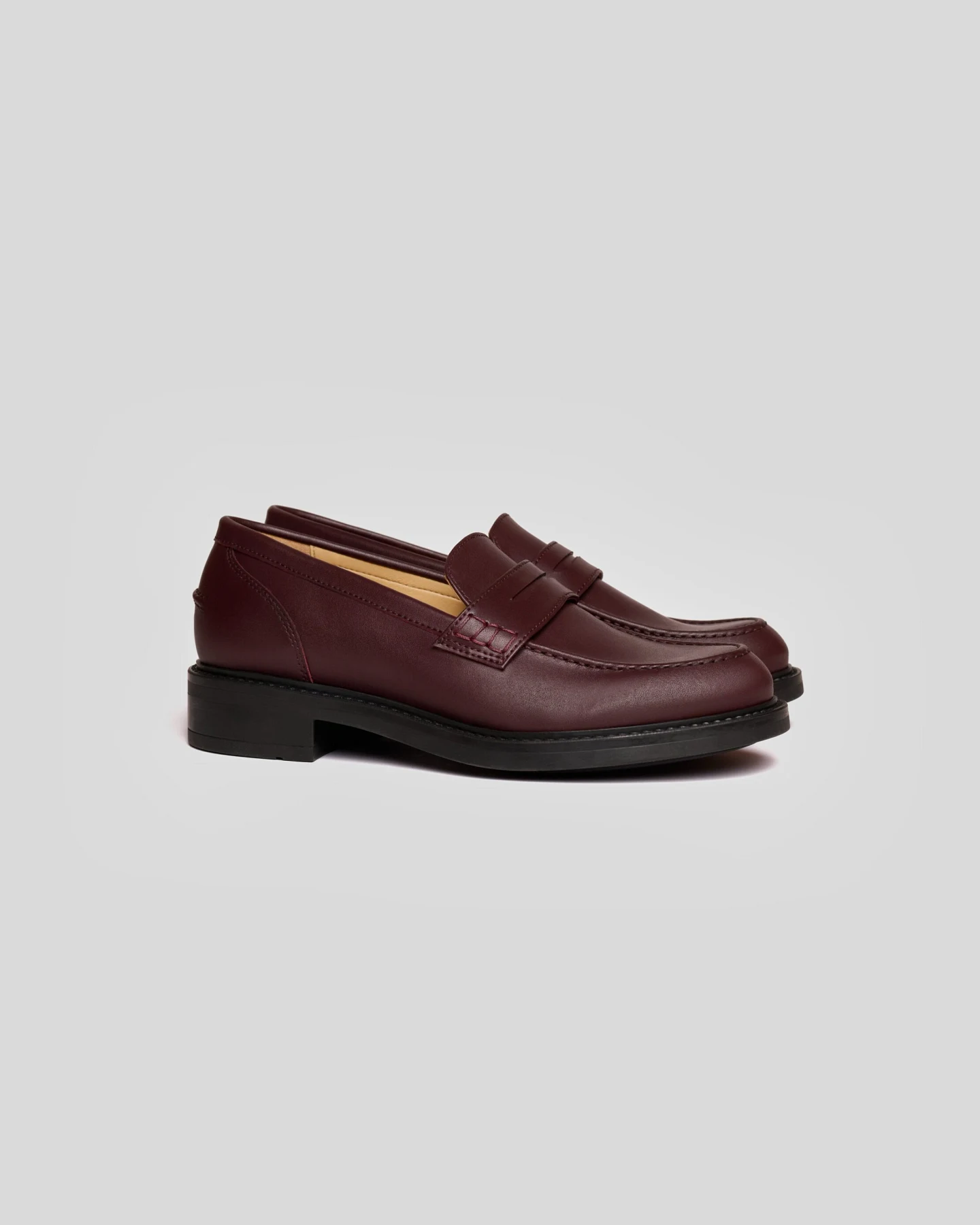 Solari Milano Damen vegan Loafers Burgundy – Ansicht 2