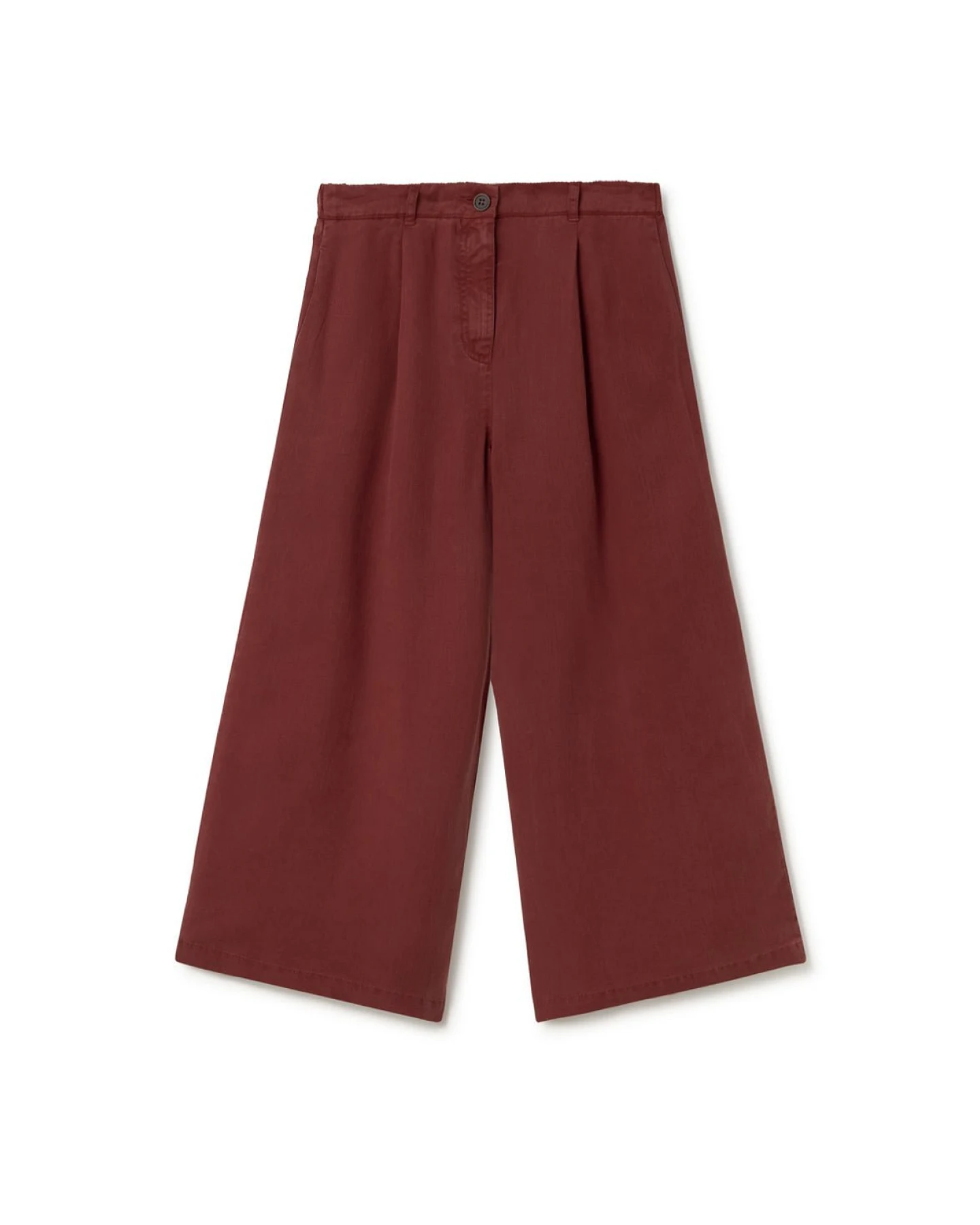 TWOTHIRDS Damen vegan Hose Nanpu Weinrot – Ansicht 2
