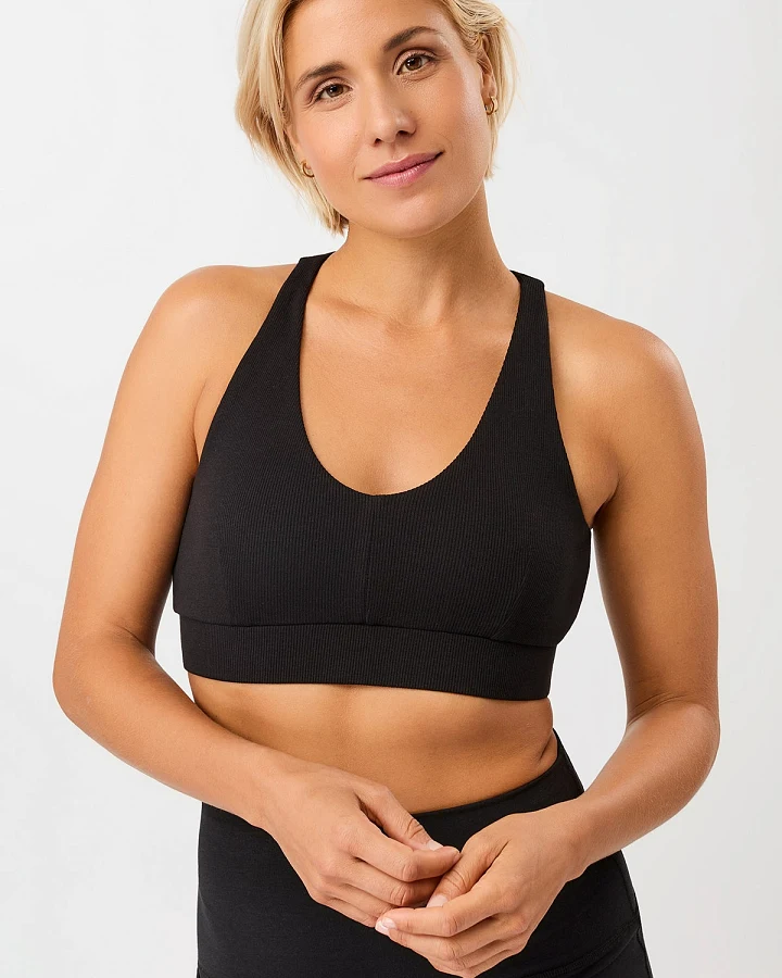 MANDALA Damen vegan Bh Rib 2.0 Schwarz