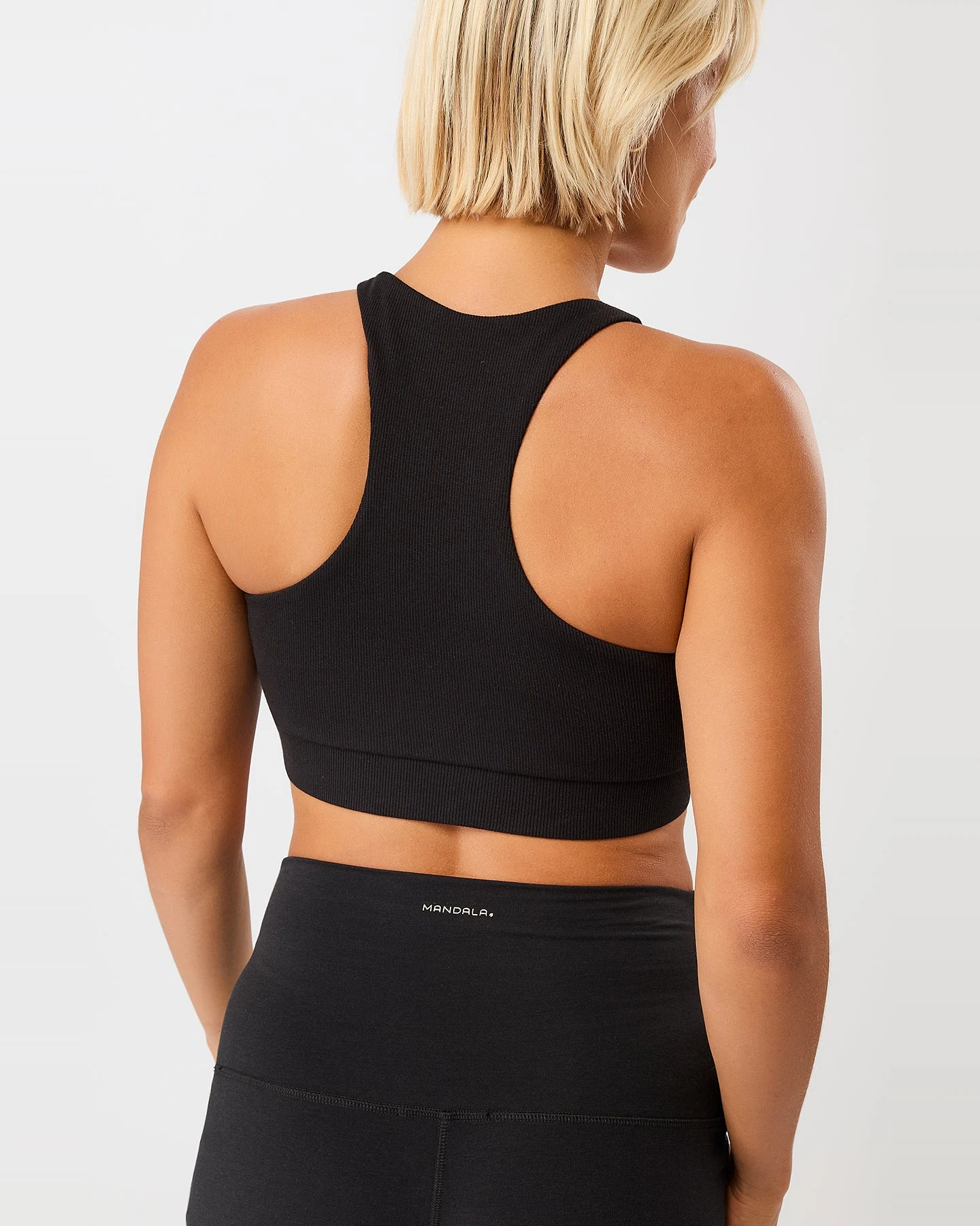 MANDALA Damen vegan Bh Rib 2.0 Schwarz – Ansicht 2