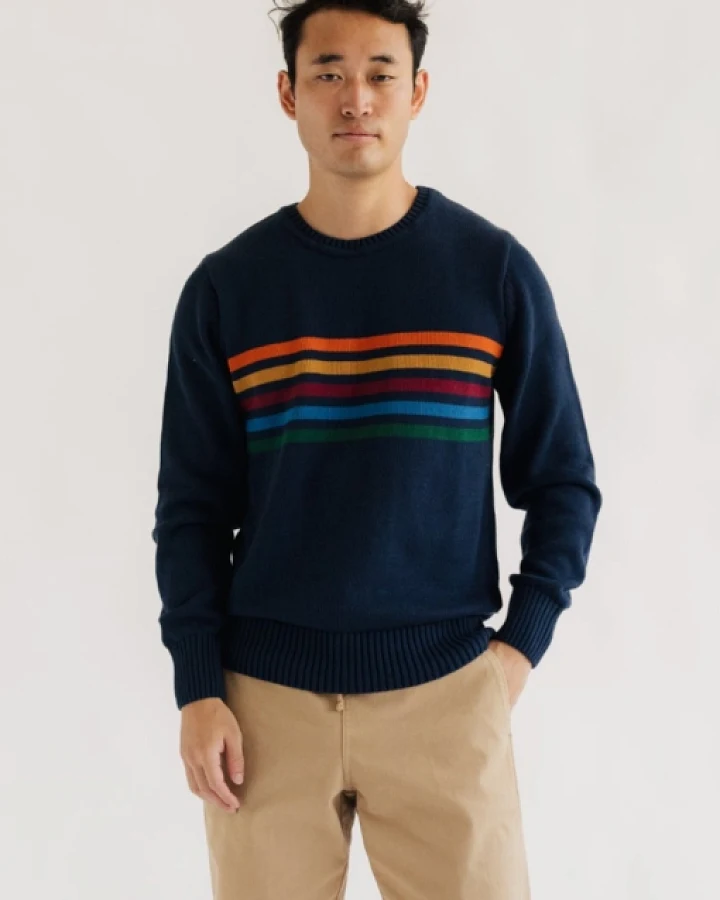 TWOTHIRDS Herren vegan Pullover Wachtel Marineblau