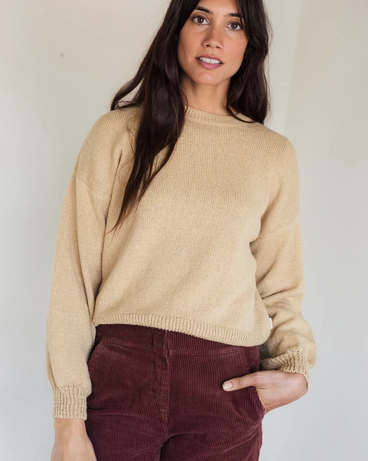 TWOTHIRDS Damen vegan Pullover Pinedo Beige