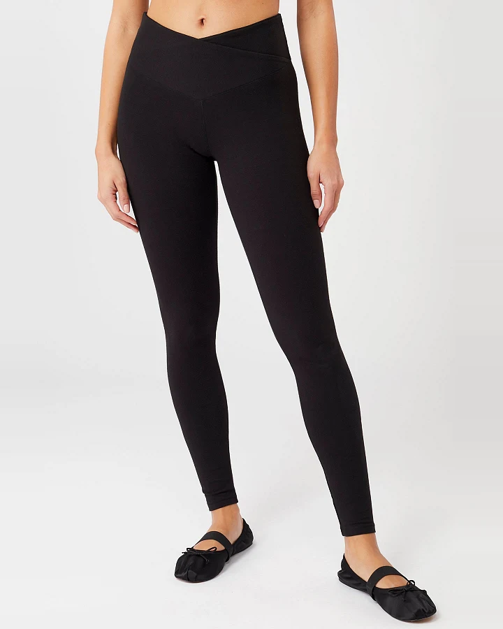 MANDALA Damen vegan Legging Wrap Schwarz