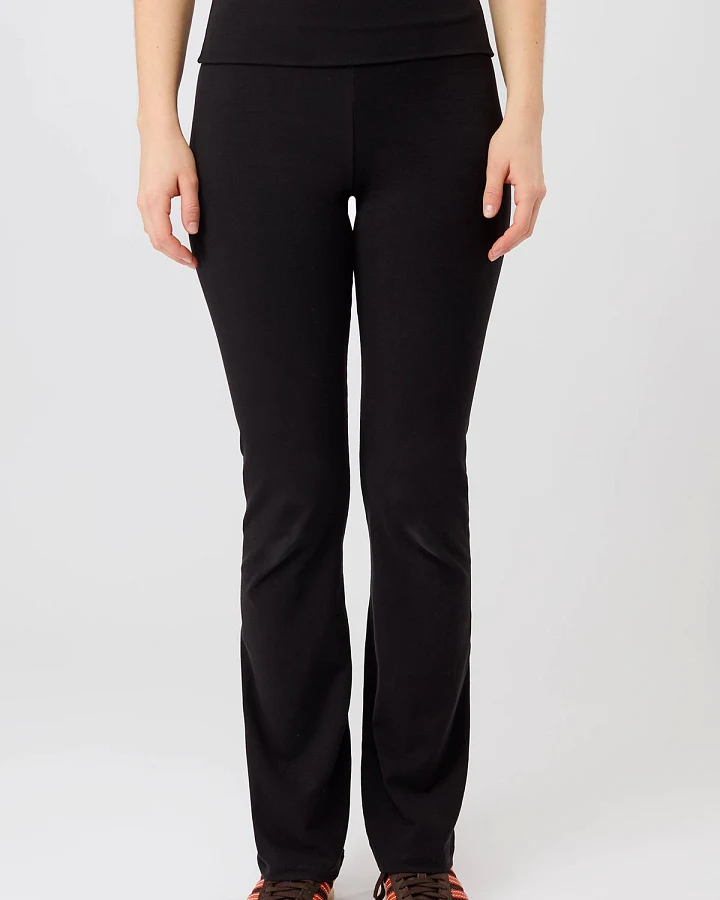 MANDALA Damen vegan Hose Classic Rolldown Schwarz