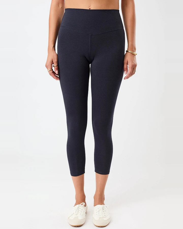 MANDALA Damen vegan Leggings Cropped Best Night Himmelblau