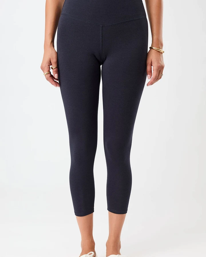 MANDALA Damen vegan Leggings Cropped Best Night Himmelblau