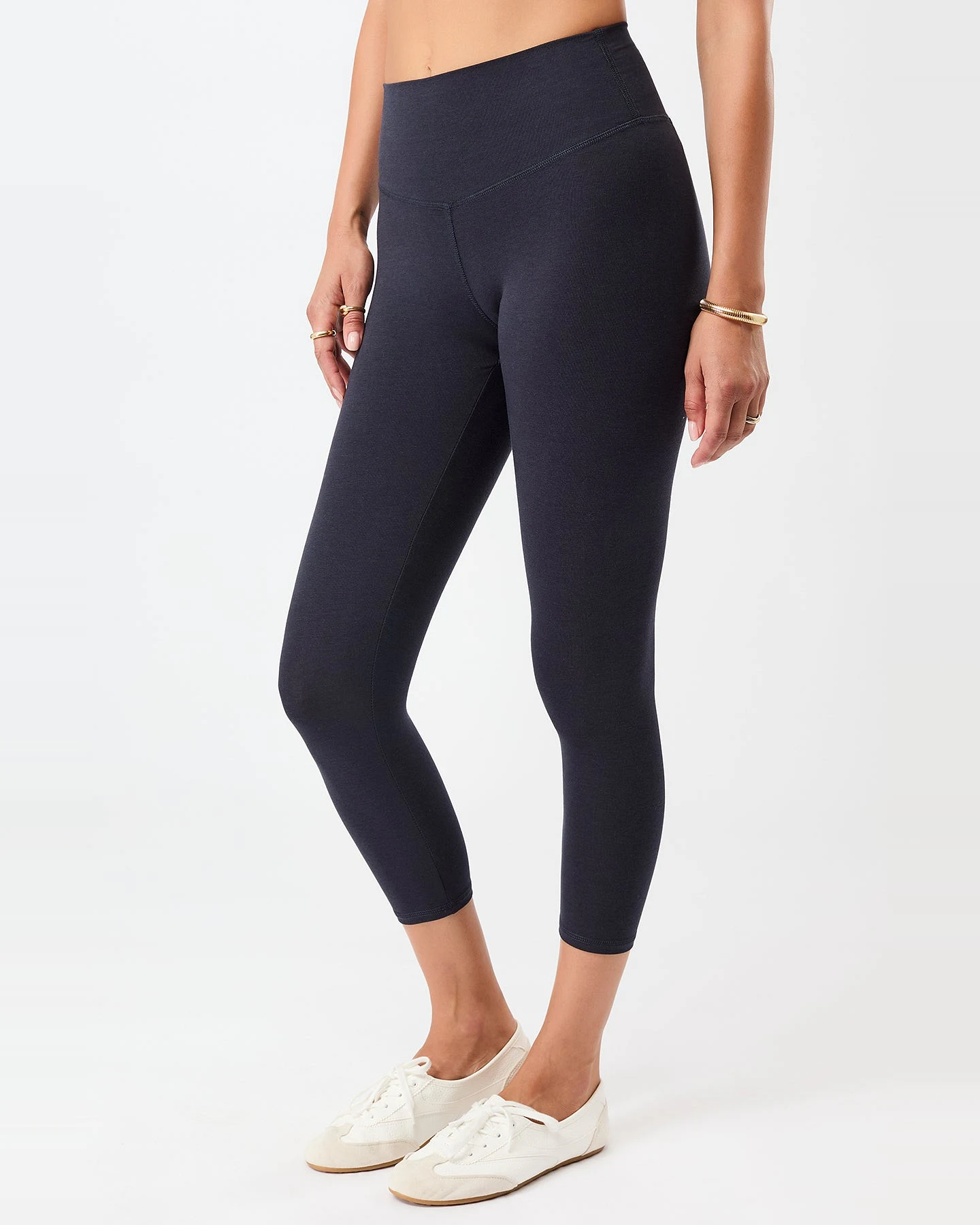 MANDALA Damen vegan Leggings Cropped Best Night Himmelblau – Ansicht 2