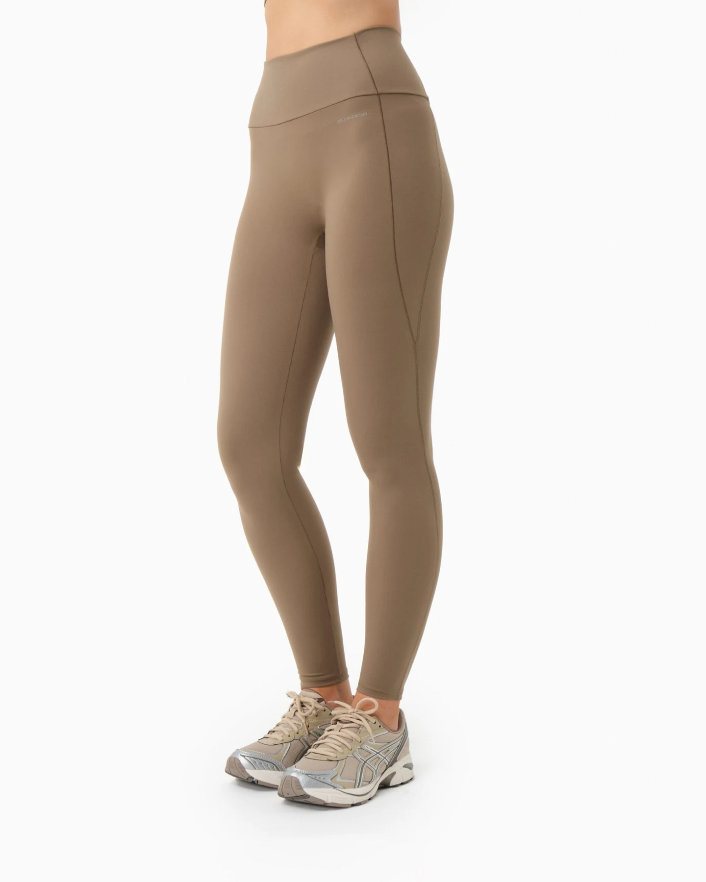 ORGANICATION Damen vegan Leggings Hohe Taille Linnda Gravel – Ansicht 2