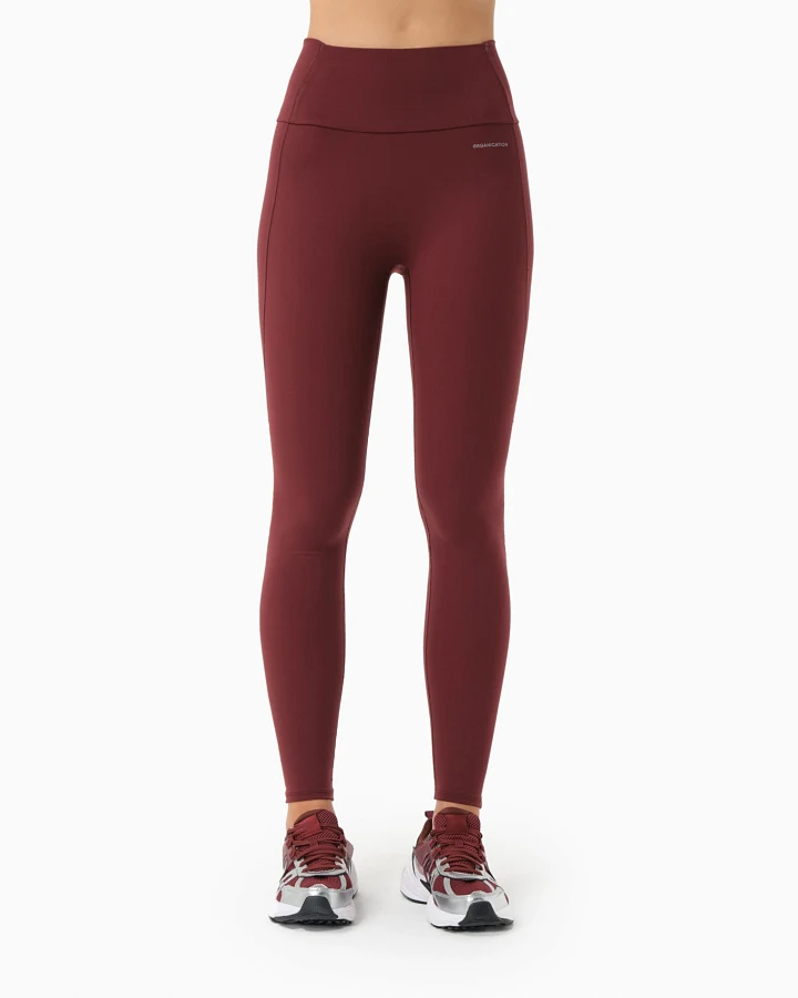 ORGANICATION Damen vegan Leggings Hohe Taille Linnda Bordeaux