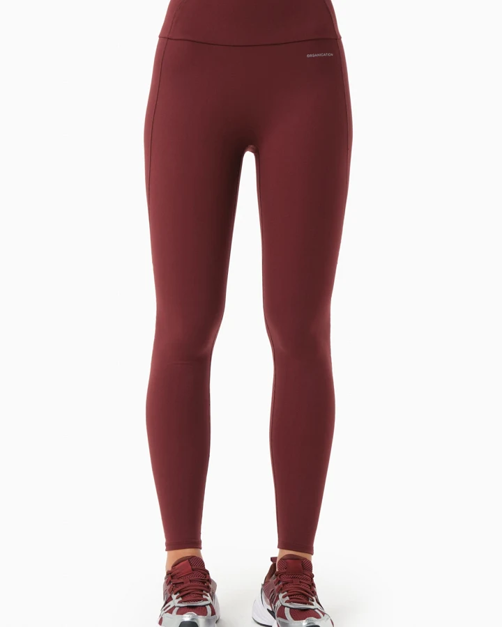 ORGANICATION Damen vegan Leggings Hohe Taille Linnda Bordeaux
