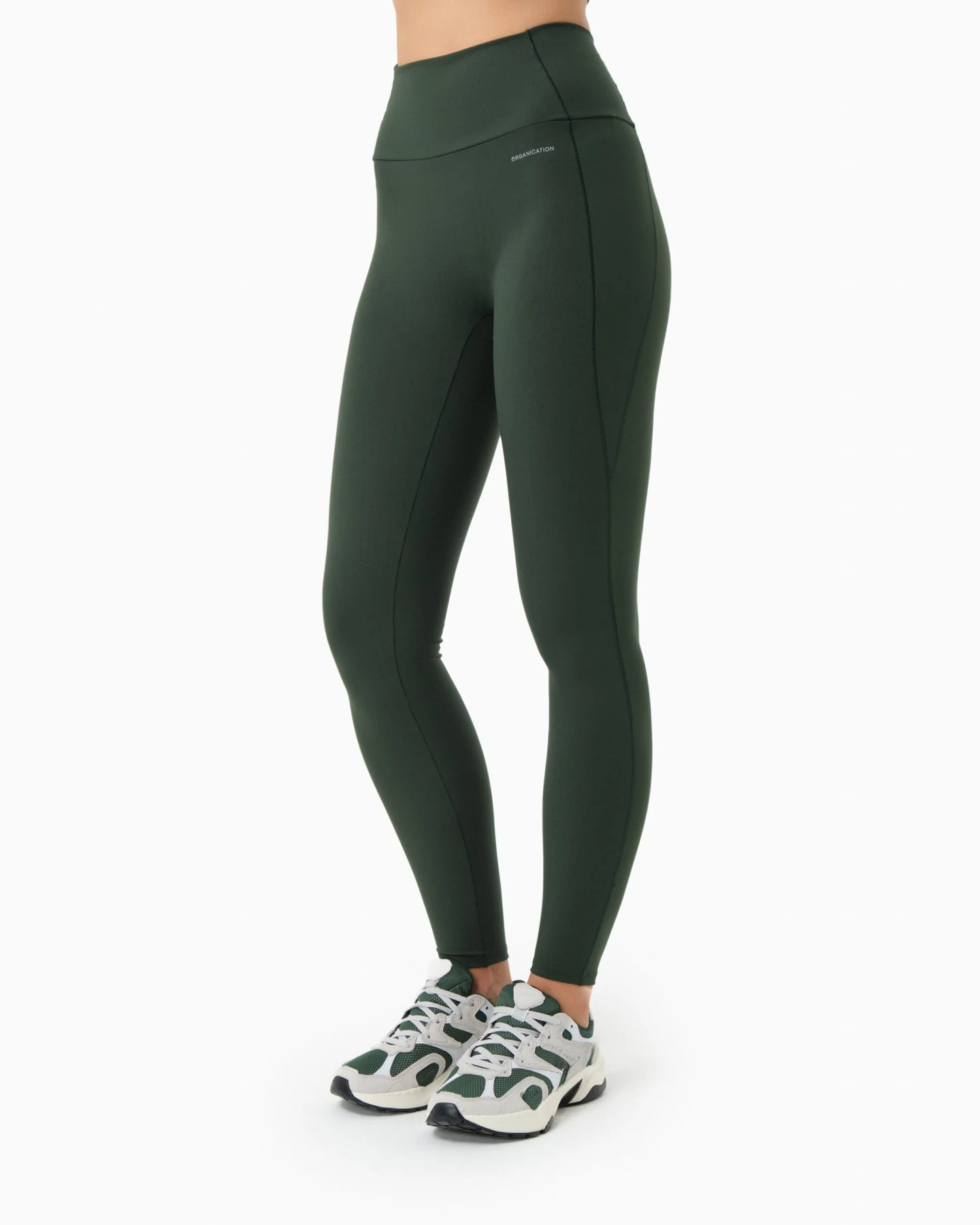 ORGANICATION Damen vegan Leggings Hohe Taille Linnda Amazonas Grün – Ansicht 2