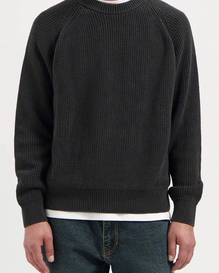 Kuyichi Herren vegan Strickpullover Duke Woodland Grau