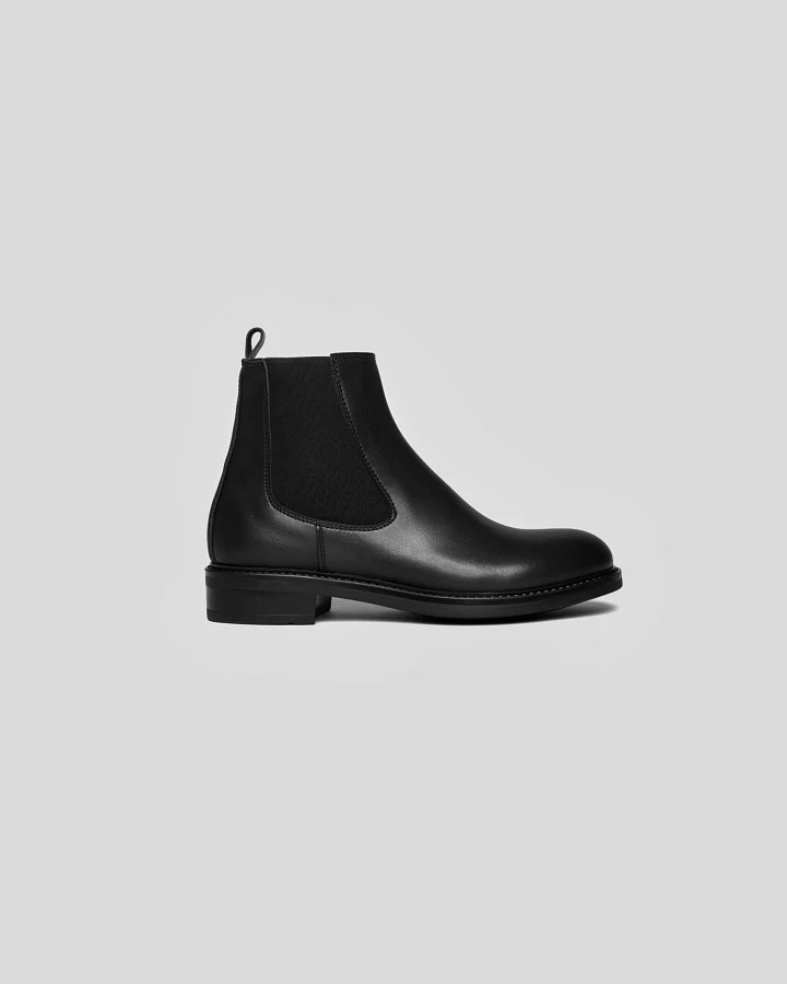 Solari Milano Damen vegan Chelsea Boots Damen Schwarz