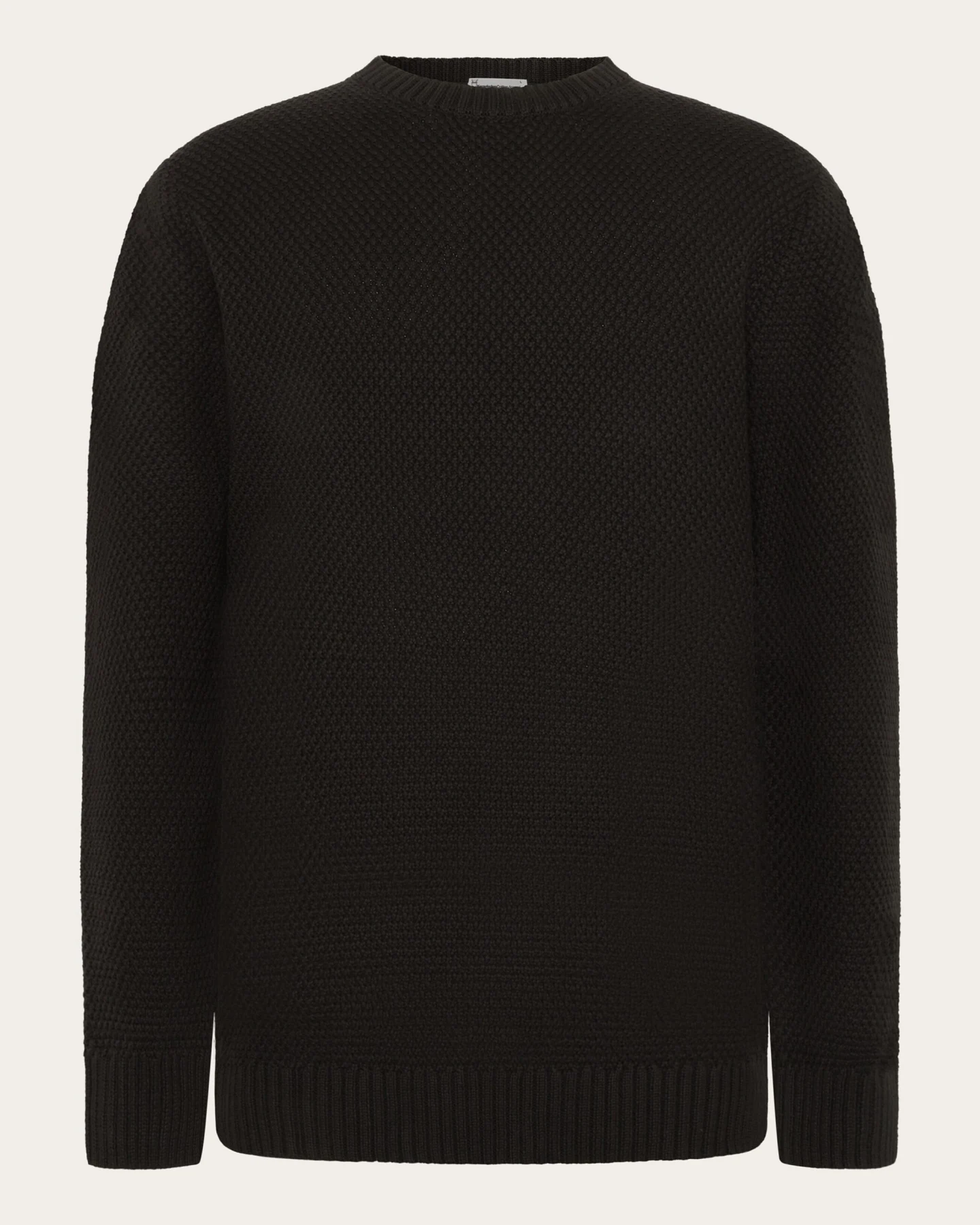 KnowledgeCotton Apparel Herren vegan Strickpullover Rundhalsausschnitt Chocolate Torte – Ansicht 2
