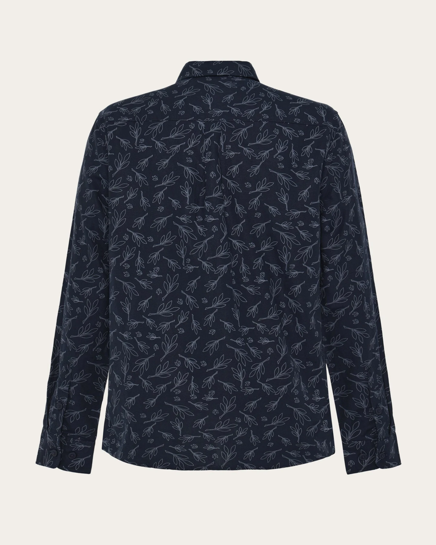 KnowledgeCotton Apparel Herren vegan Hemd Sos Bedruckt Blau – Ansicht 2