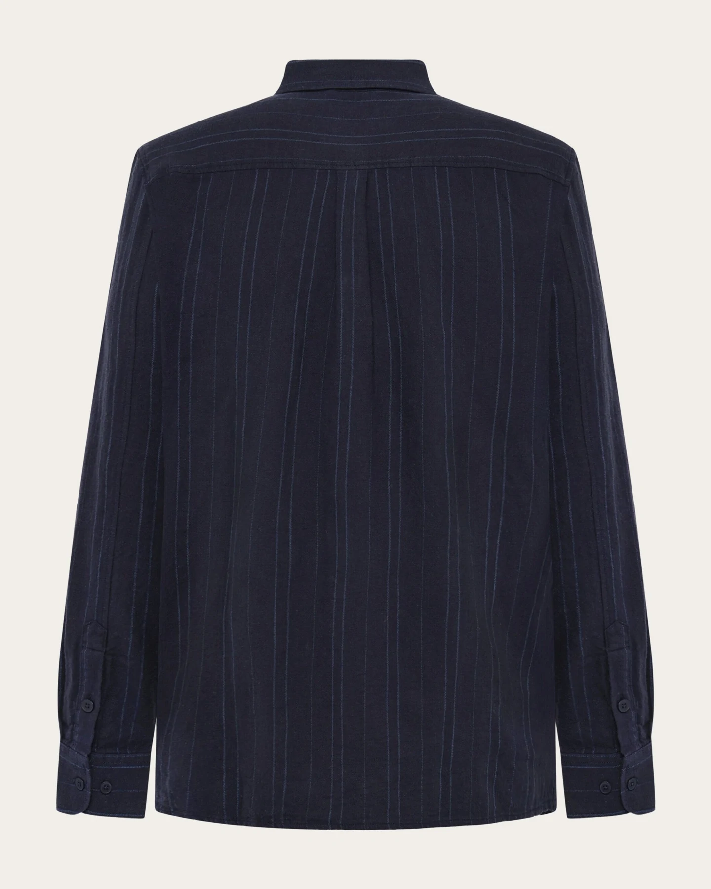 KnowledgeCotton Apparel Herren vegan Hemd Regular Navy – Ansicht 2