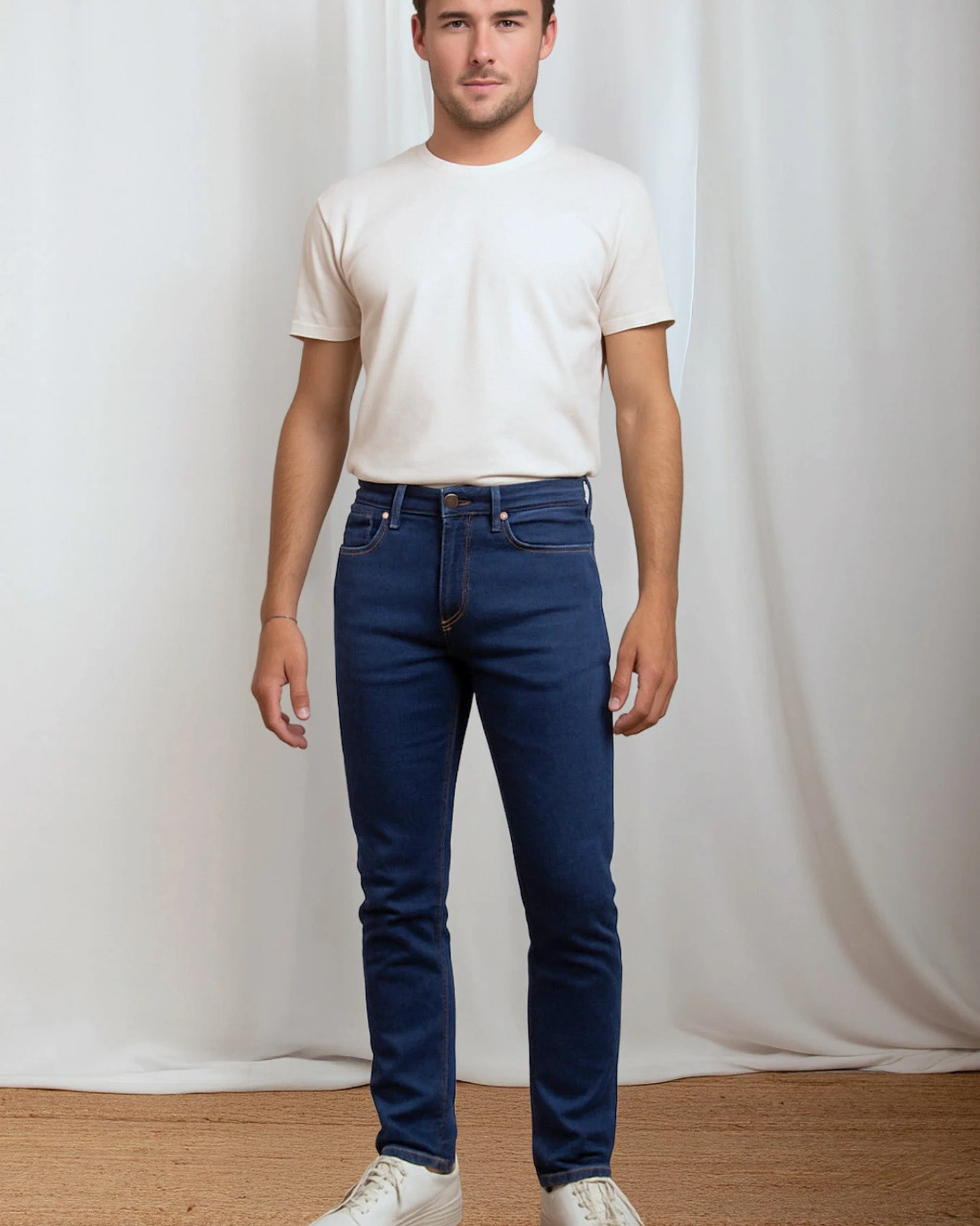 TORLAND Herren vegan Jeans Slim Fit Benny Dark Wash – Ansicht 2