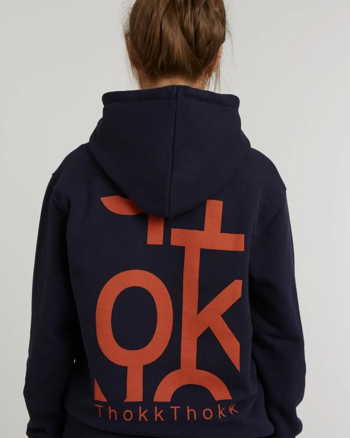 ThokkThokk Damen vegan Hoodie Five Letters Dark Navy