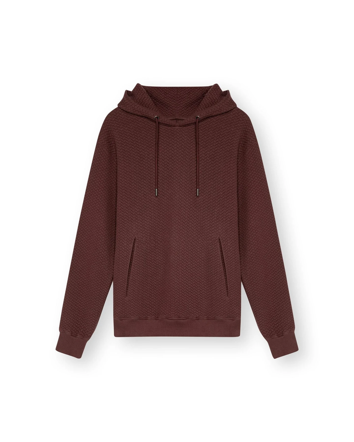 ThokkThokk Herren vegan Hoodie Structured Oversized Deep Mahogany – Ansicht 2