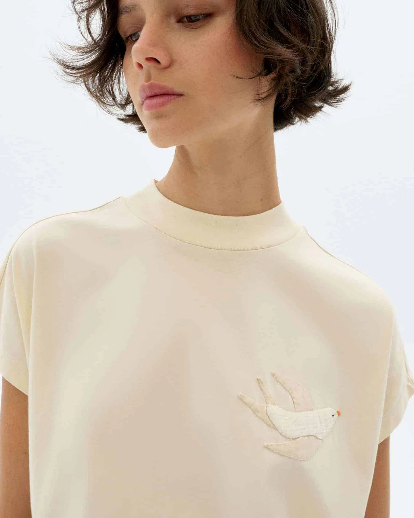 Thinking MU Damen vegan T-Shirt Bird Volta Weiß – Ansicht 2