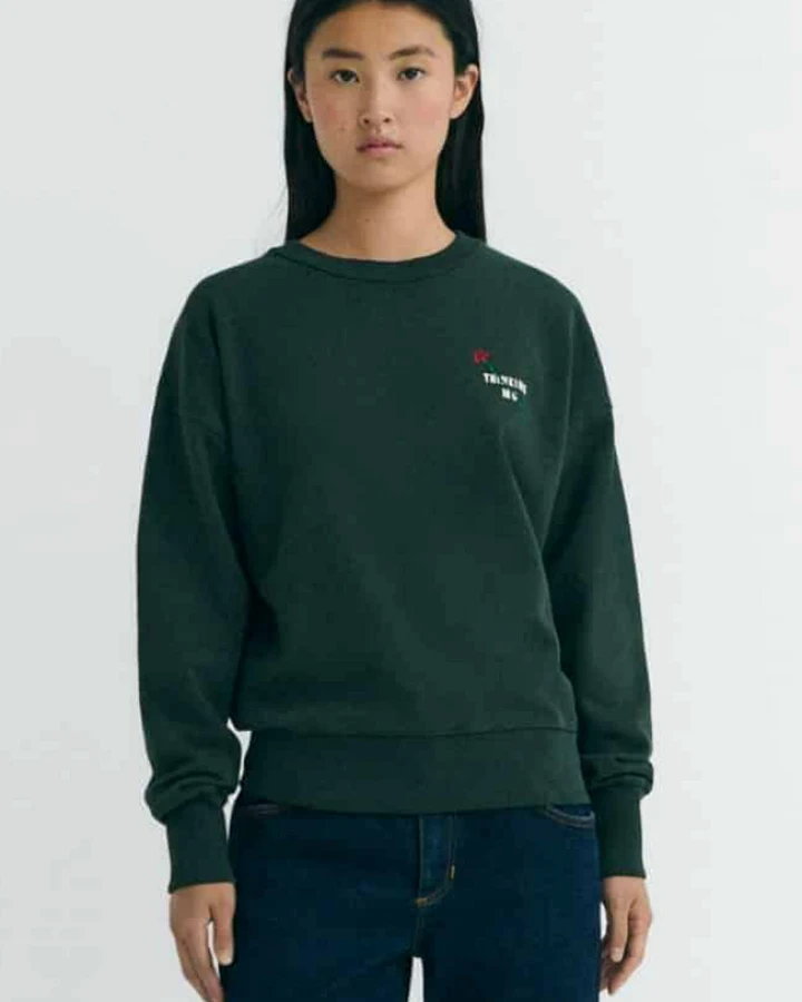 Thinking MU Damen vegan Sweatshirt Jodie Grün