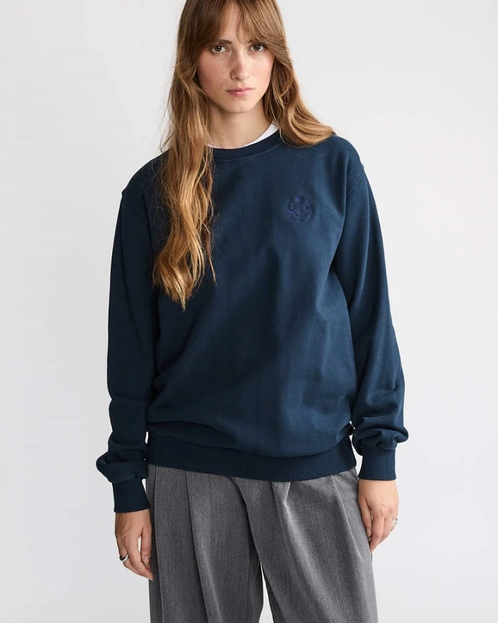 Yahmo Damen vegan Sweatshirt Ilse Petrol Blau