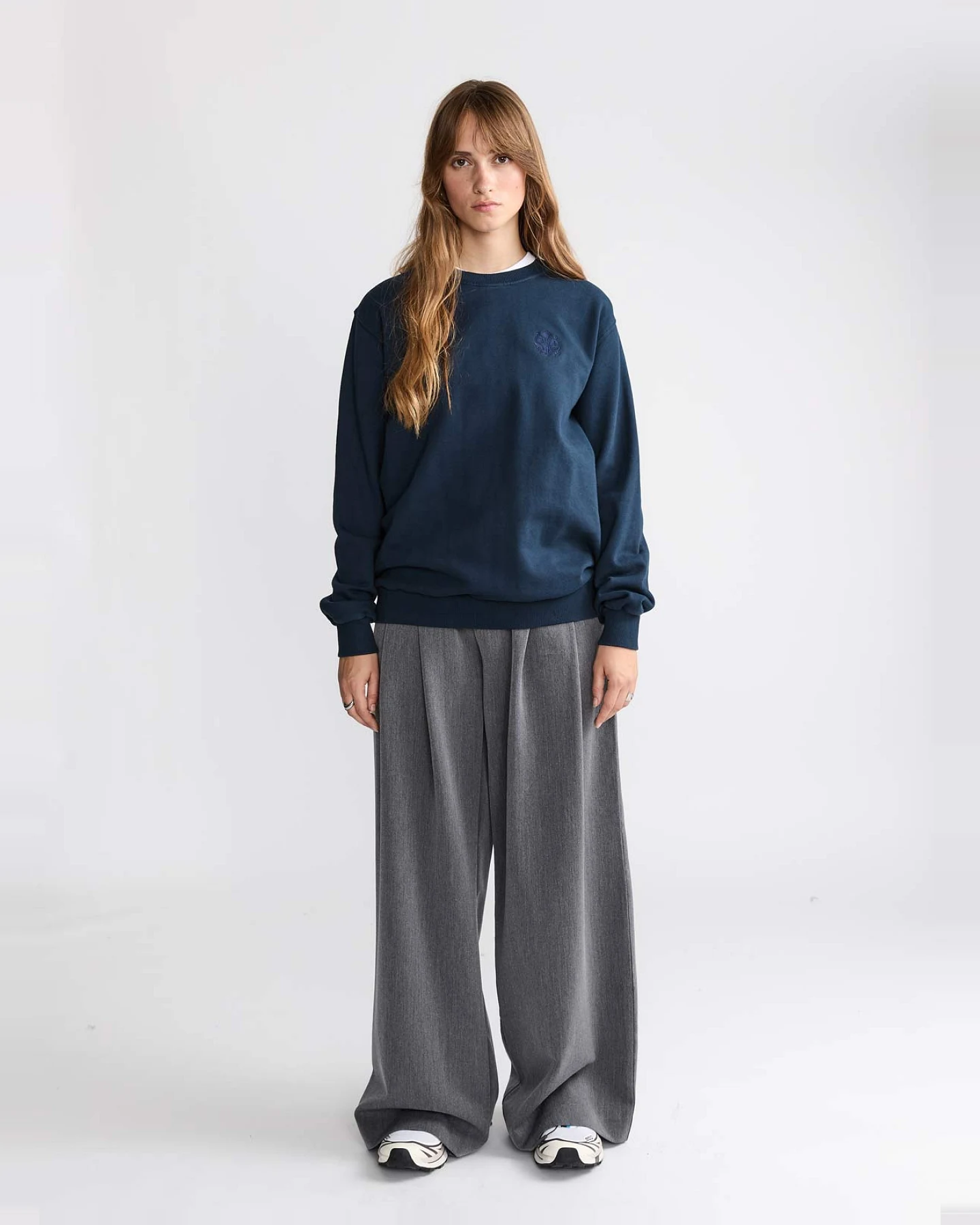 Yahmo Damen vegan Sweatshirt Ilse Petrol Blau – Ansicht 2