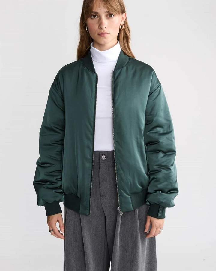 Yahmo Damen vegan Jacke Bomber Reversible Grete Shadow/Petrol