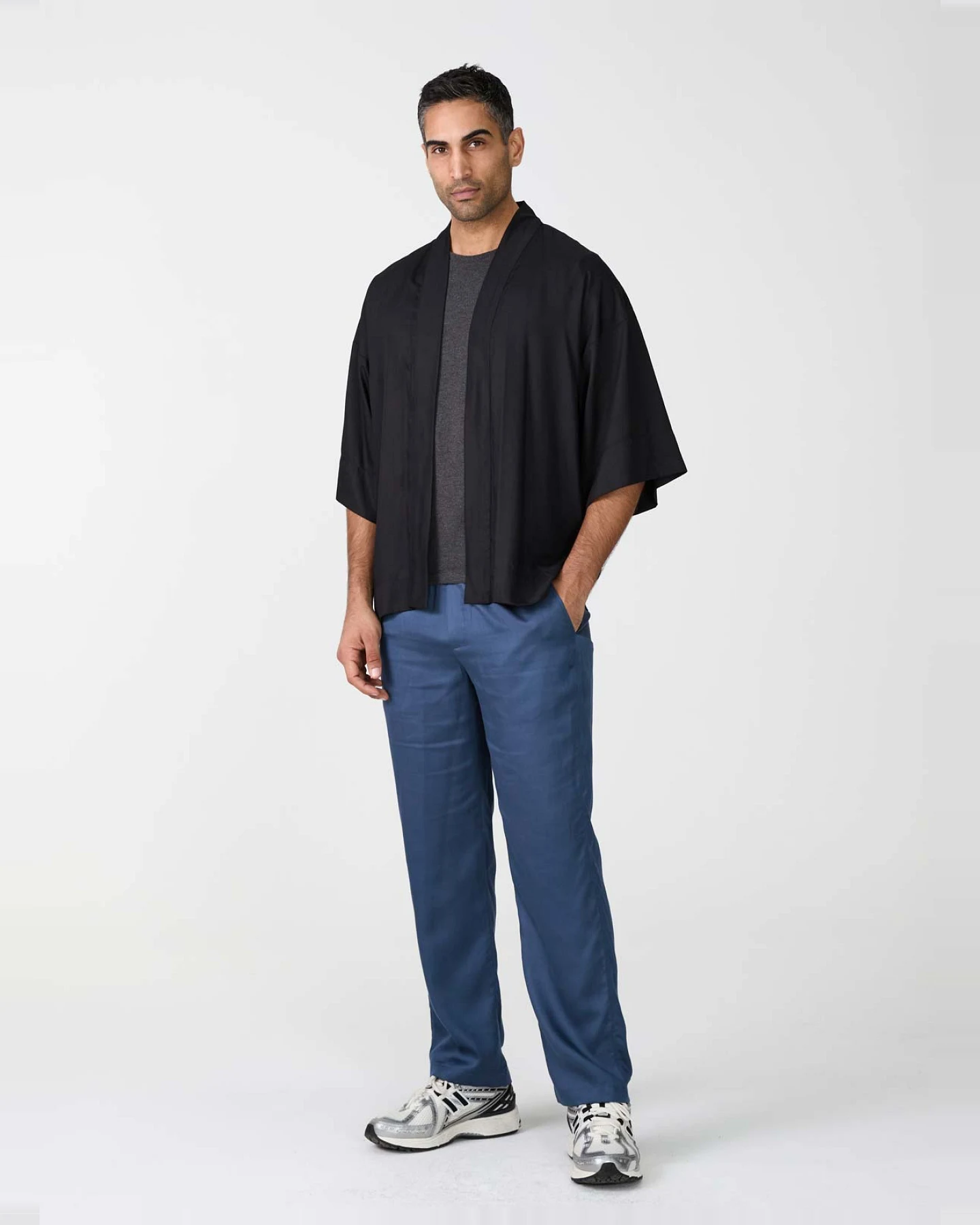 Yahmo Herren vegan Kimono Erich Schwarz – Ansicht 2